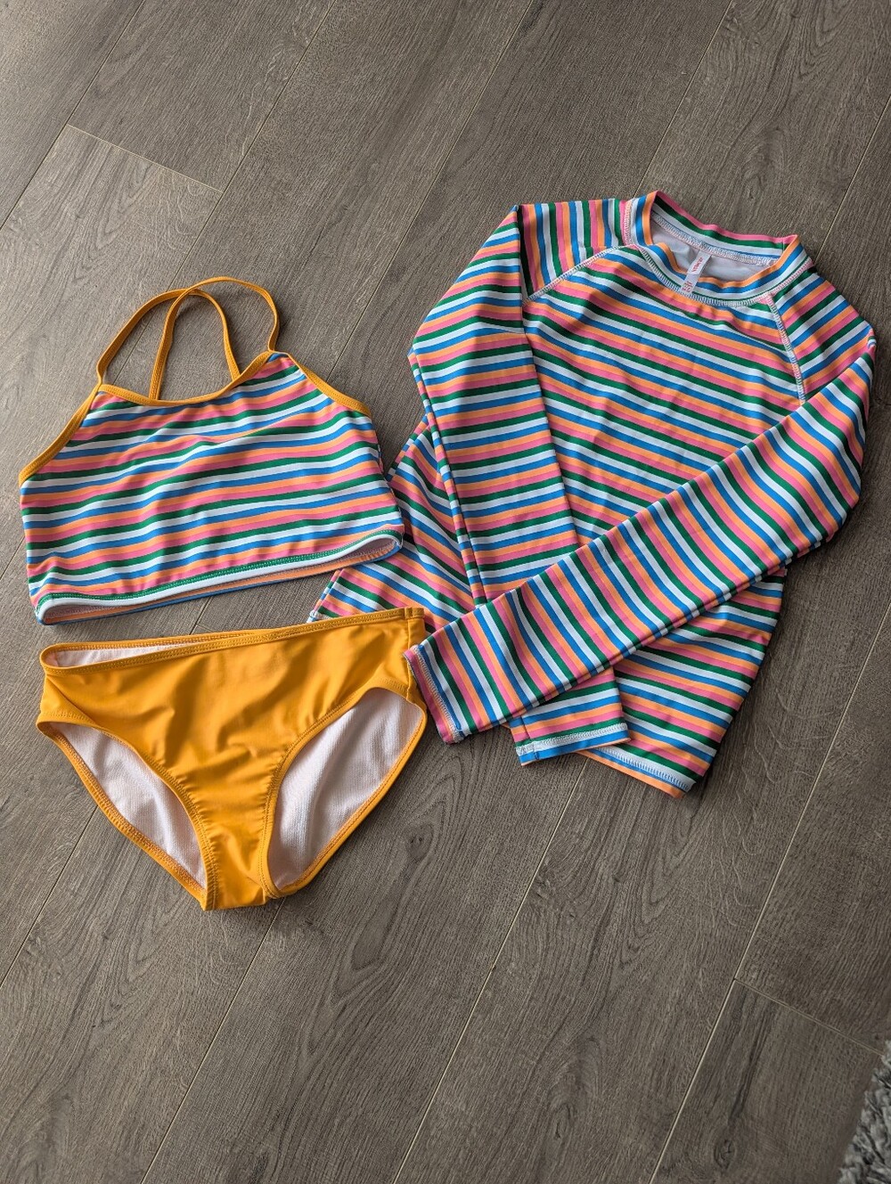 Girls Joe Fresh Size Lrg (10-12) 3PC Bathing Suit